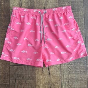 Maamgic Pink Swim Shorts with Fish Pattern